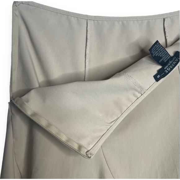 Rampage Size Small Classic Khaki Flared Trumpet Career Skirt Retro Bias Cut - Picture 7 of 8